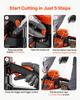 VEVOR Gas Powered Chainsaw 508 mm 58CC 2.2kW 2 Stroke Engine Gas Chainsaw, for Wood Cutting, Tree Trimming & Land Clearing, Throttle-Synced Choke