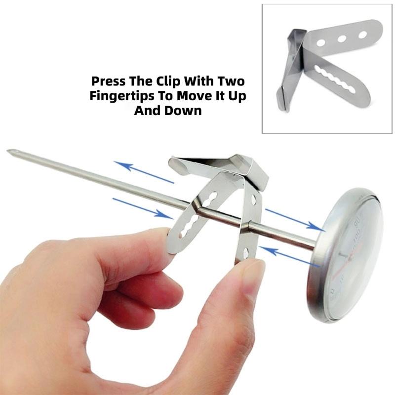 Stainless Steels Food Probe Clip Heat Resistant Professional Thermometers Clamp Temperature Meter Pot Clip Holder