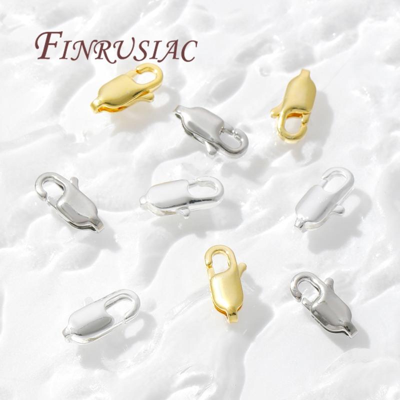 18K Gold Plated Lobster Clasp For Jewelry,Fasteners For Bracelets Accessories,Connector Clasps Findings For DIY