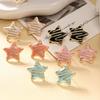 Colored Dripping Oil Starfish Star Titanium Steel Earrings Enamel Gold-Plated High Quality Earrings Beach Jewelry Gifts