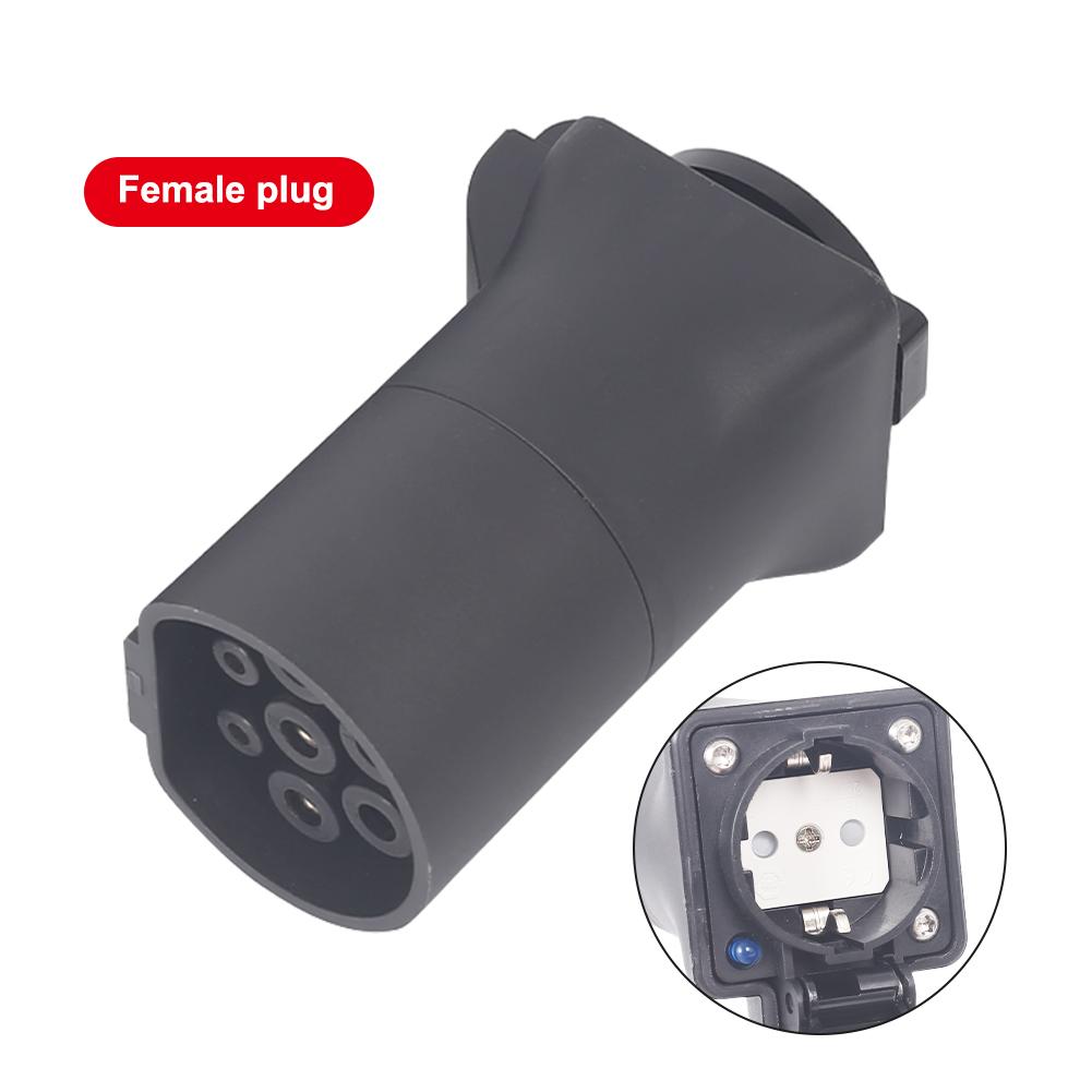 Fișă 220V Tip 2 Mascul/Femelă la Priză AC UE Adaptor Încărcare EV Portabil 7 pini IEC 62196-2 Încărcător EV Conector EV Conversie