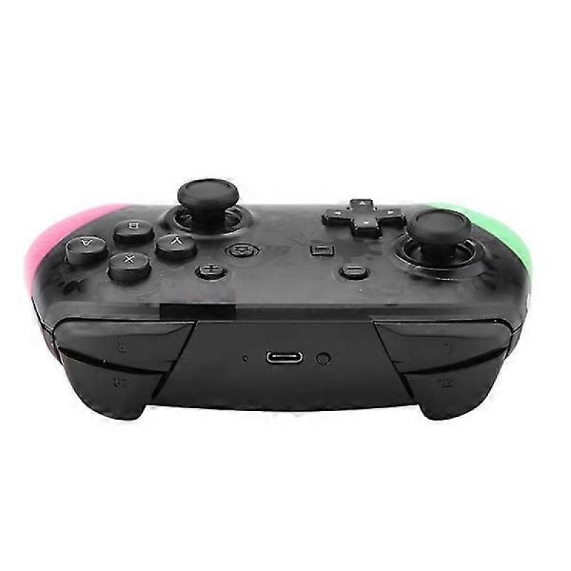Nintendo Switch Pro Wireless Bluetooth Gamepad Controller (Green Pink). Gaming controller.