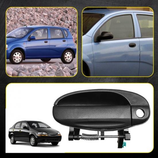 Door Handle For 2004-2008 Chevrolet Aveo Assembly Front Rear RH LH Outer Black