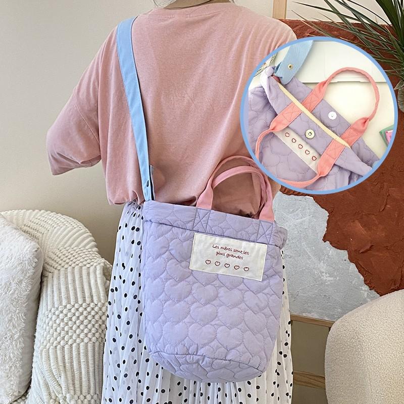 

Korean Versi Sweet Bento Bag Fashiable Large Capacity Purple Handbag Crossbody Bag Mommy Bag фиолетовый
