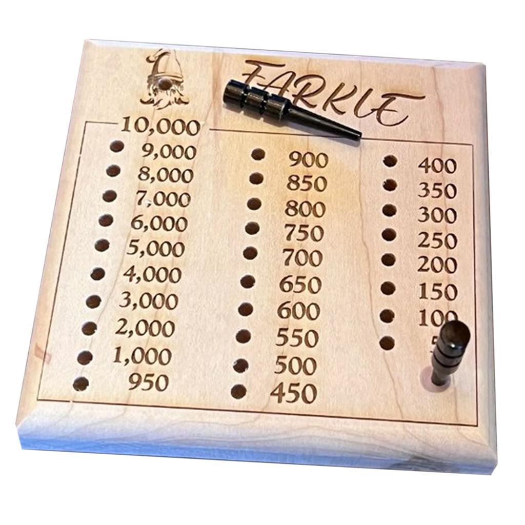 Wooden Dices Tray For Farkle Portable Funny Tabletop Game For Adults Teens