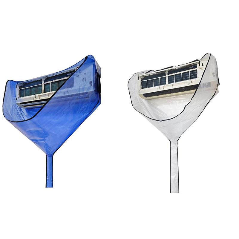 Large Home Air Conditioner Cover Cleaning Kit with Drainage Pipe Summer Cleaner Brush Hanging AC Water Washing Bag