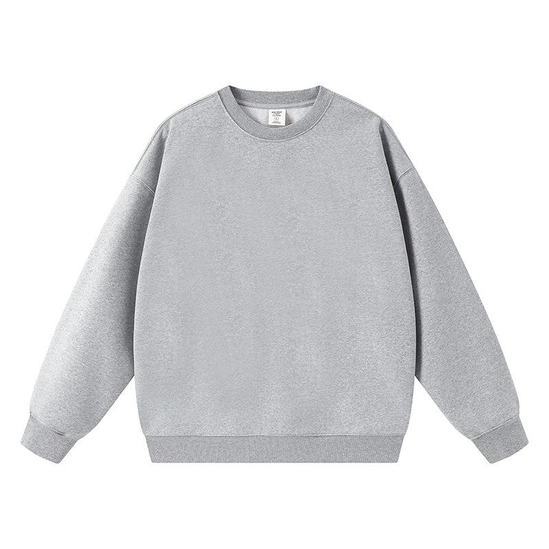 Unisex Trendiges Lockeres Oversize Sweatshirt mit Rundhalsausschnitt und Überschnittenen Schultern, Langärmlig
