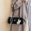 Fashionable Young Girl Style Bow Tie Bag with Shoulder Strap and Side Pocket Bag
