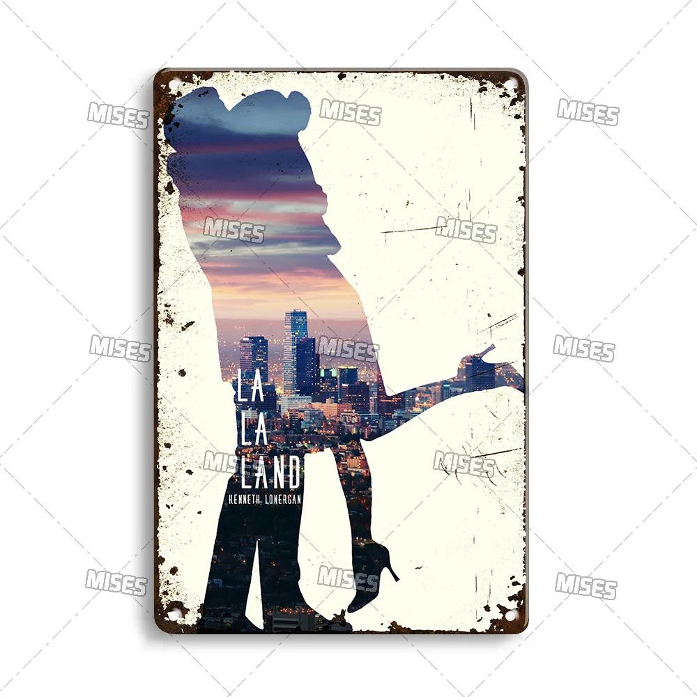MISES LA LA LAND Classic Movie Metal Poster Cafe Home Kitchen Wall Decor Sign Decorative Plate Metal Plaque Retro Metal Tin Sign