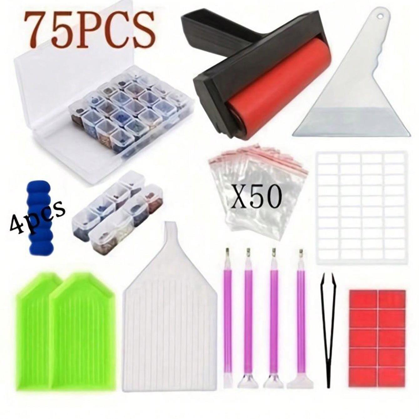 

5D DIY алмазная вышивка аксессуары и инструменты набор для алмазной живописи коробка для мозаики клей ручка комплект J-14