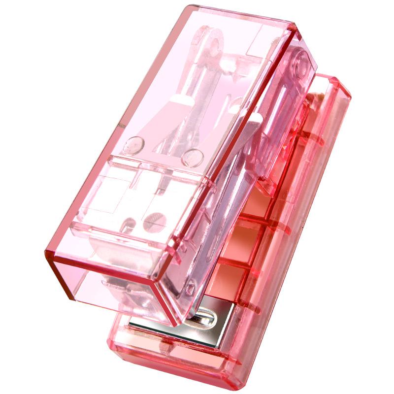 Huachi Mini Transparent Stapler - Effort-Saving Office & Student Tool
