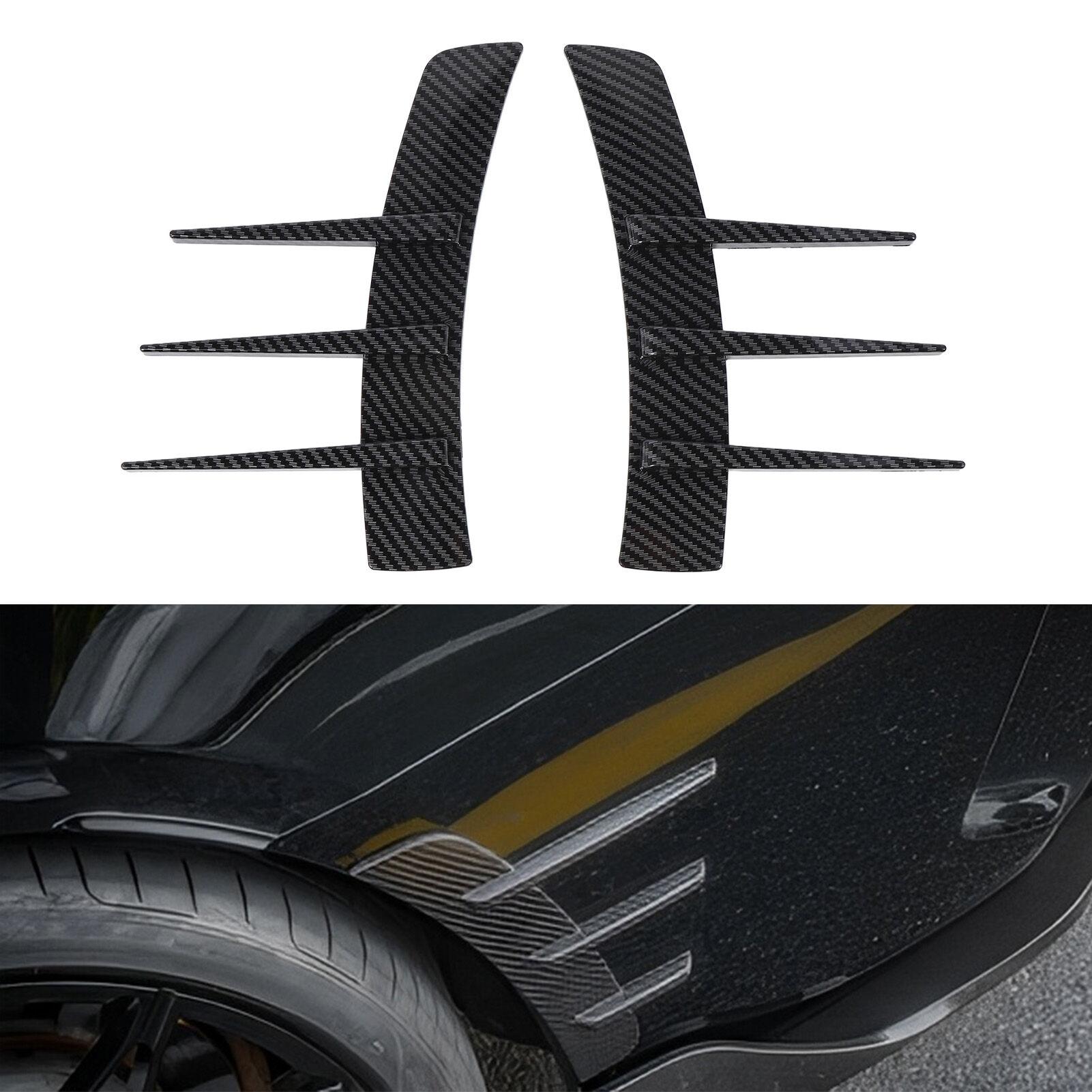 

1 Pair Bumper Side Air Vent Trim Universal Car Mudguard Side Vents Stickers Soft Fins Spoiler Kit for 1 Series E90 E91 Carbon Fiber Style