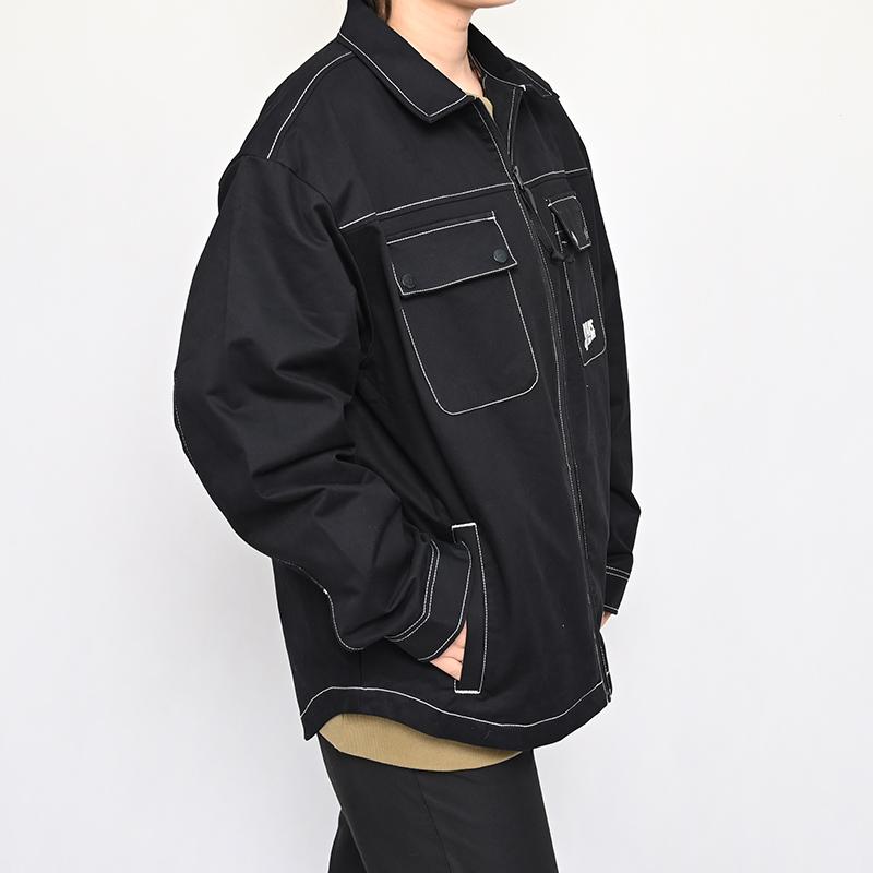 Vans Casual Comfortable Fashion Long Sleeve Polo Multi Pocket Work Jacket Men Jackets Black VN000KC2BLK