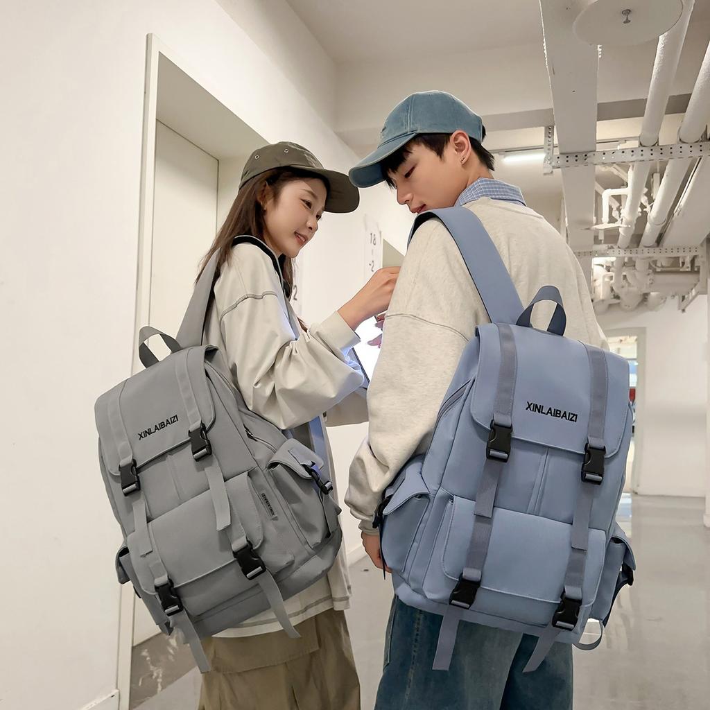 Schoolbag Junior high school backpack male trendy brand college student schoolbag travel leisure backpack large capacity computer bag street trend