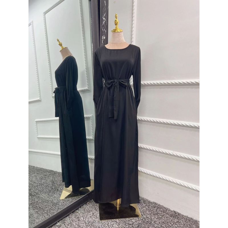 

Новая Мода Новое Поступление Этнический Стиль Однотонное Платье-Халат Большого Размера Этнический Стиль Платье-Халат Black 2XL