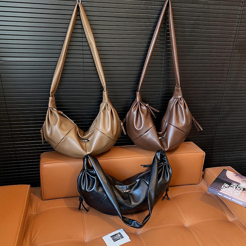 PU Hobo Bag for Women with Soft Curved Design Adjustable Strap