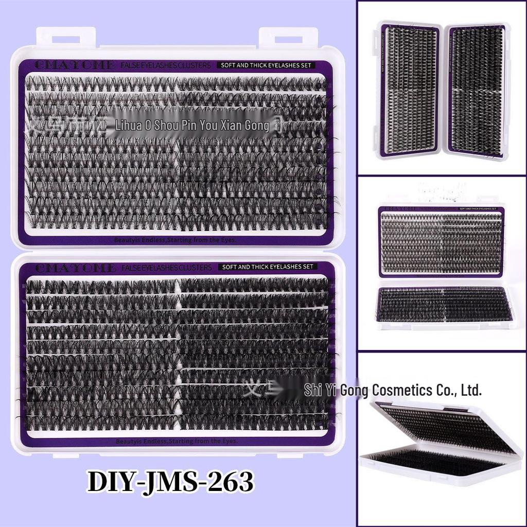 Natural 760 Cluster False Eyelashes - Curved Segmented & Self-Adhesive Individual Lashes