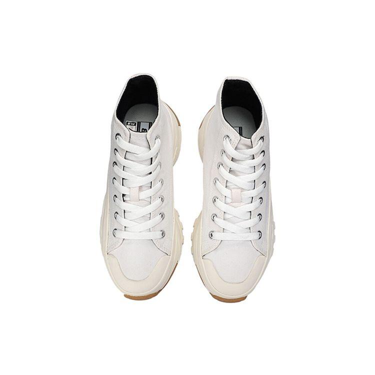 MLB Chunky High Top Lace Up Slip Resistant Durable Canvas Shoes Unisex Sneakers White 32SHU1111-50I