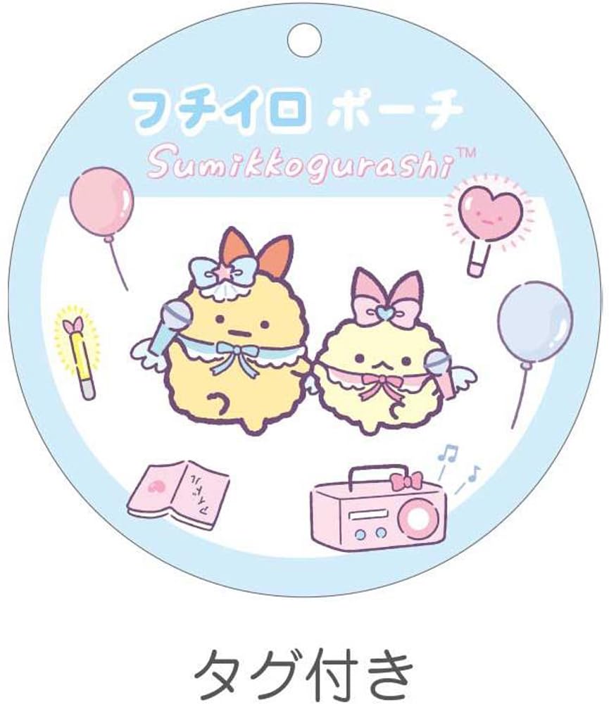 Tees Factory Sumikkogurashi Shrimp Fry Tail Edged Pouch Angelic Shrimp Idol SG-5544393EI