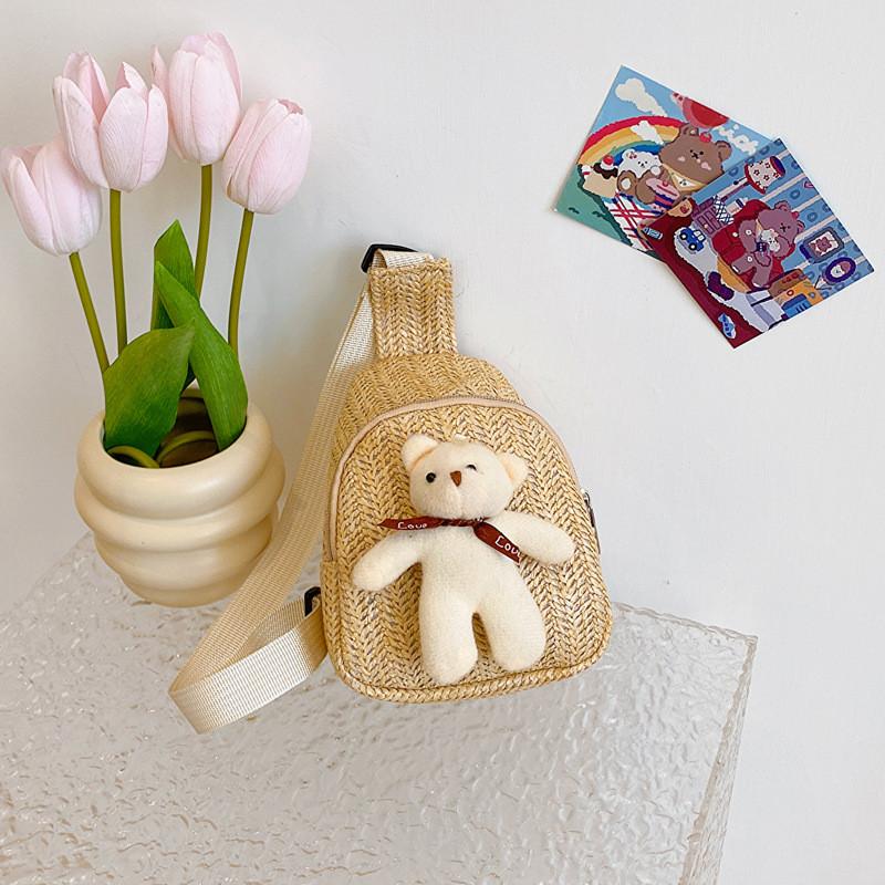 Adorable Cartoon Bear Crossbody Mini Backpack For Kids Lightweight Stylish Design