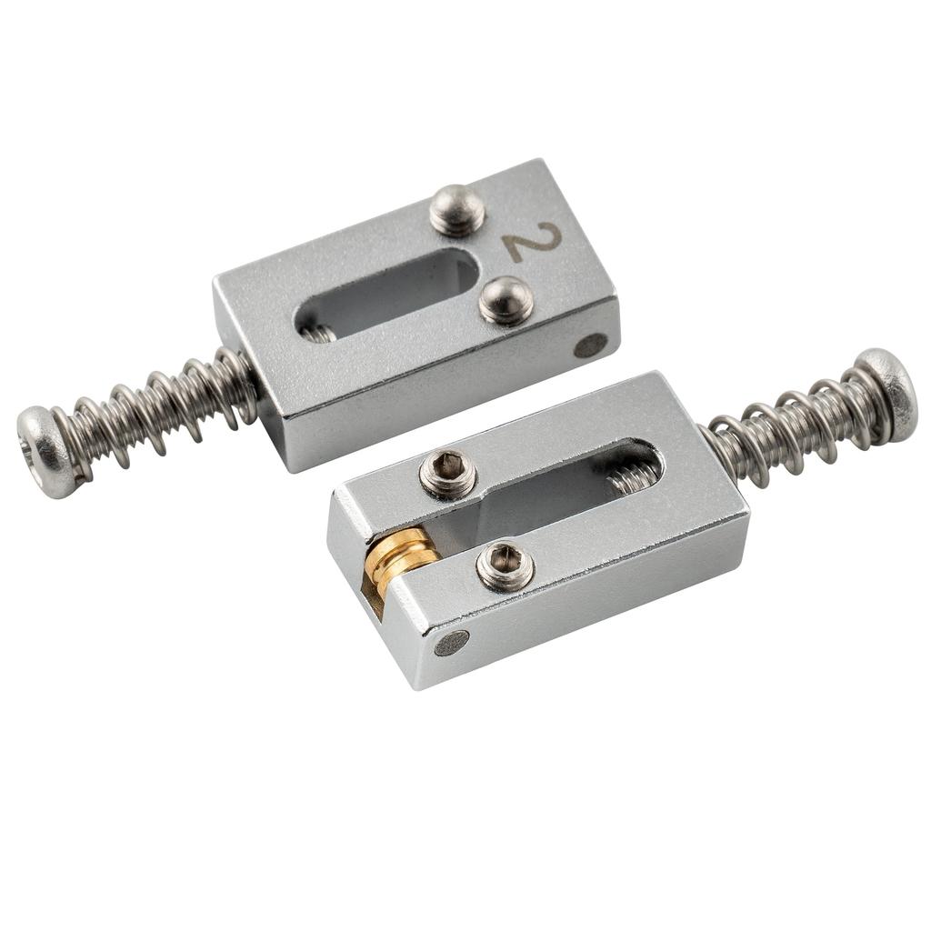 Musiclily Ultra 10.5mm Brass Guitar Roller Bridge Saddles for Strat/Telecaster Style Electric Guitars, Chrome (Set of 6)