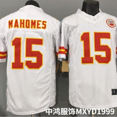 Kansas City Chiefs Patrick Mahomes 15 Mens NFL Football Jersey White Regular Fit Fan Apparel