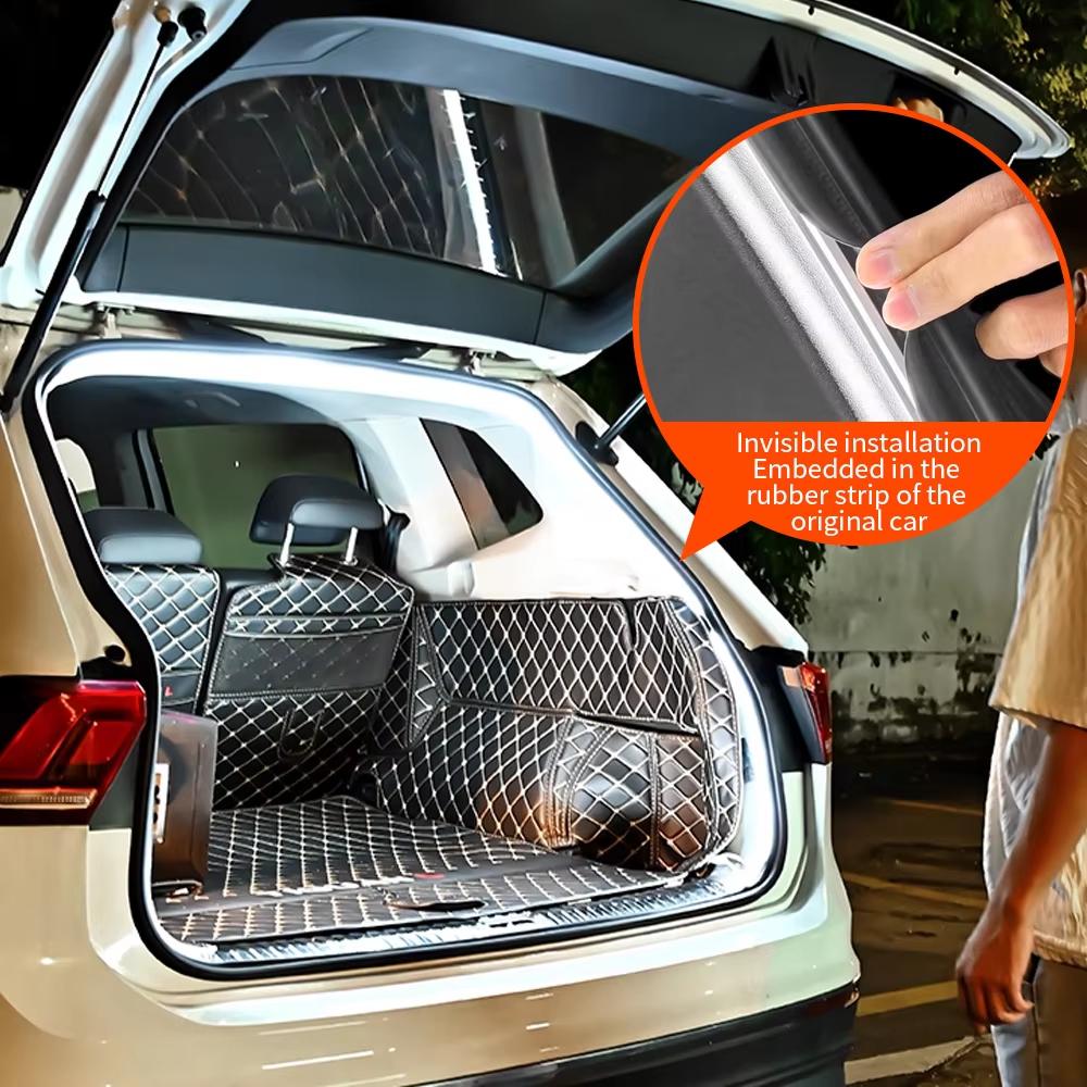 2m/4m Car Trunk Light Strip Flexible PVC Soft Led Light Strip Hidden Trunk Automatic Induction Lamp Universal for Suv/Mpv/Sedan