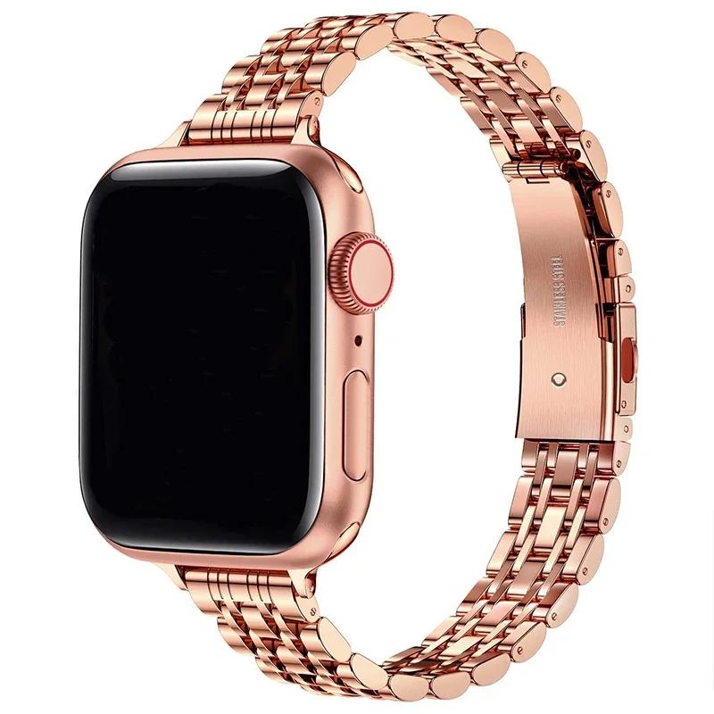 Stainless Steel Strap For Apple Watch Ultra 2 Band 49mm 42mm 44mm Metal Bracelet For iWatch Series 9 8 7 6 SE 5 4 3  45mm 41mm