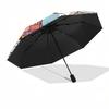 1pc Hello Kitty & Little Twin Stars Automatic Opening/Closing Umbrella - Portable Three-Fold Design with 8-Bone Iron Frame - Outdoor - Ideal Gift for