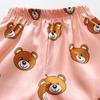 BB58 Mufurui Summer Kids' Silk Bear Cartoon Pajama Short Sleeve Two-Piece Set