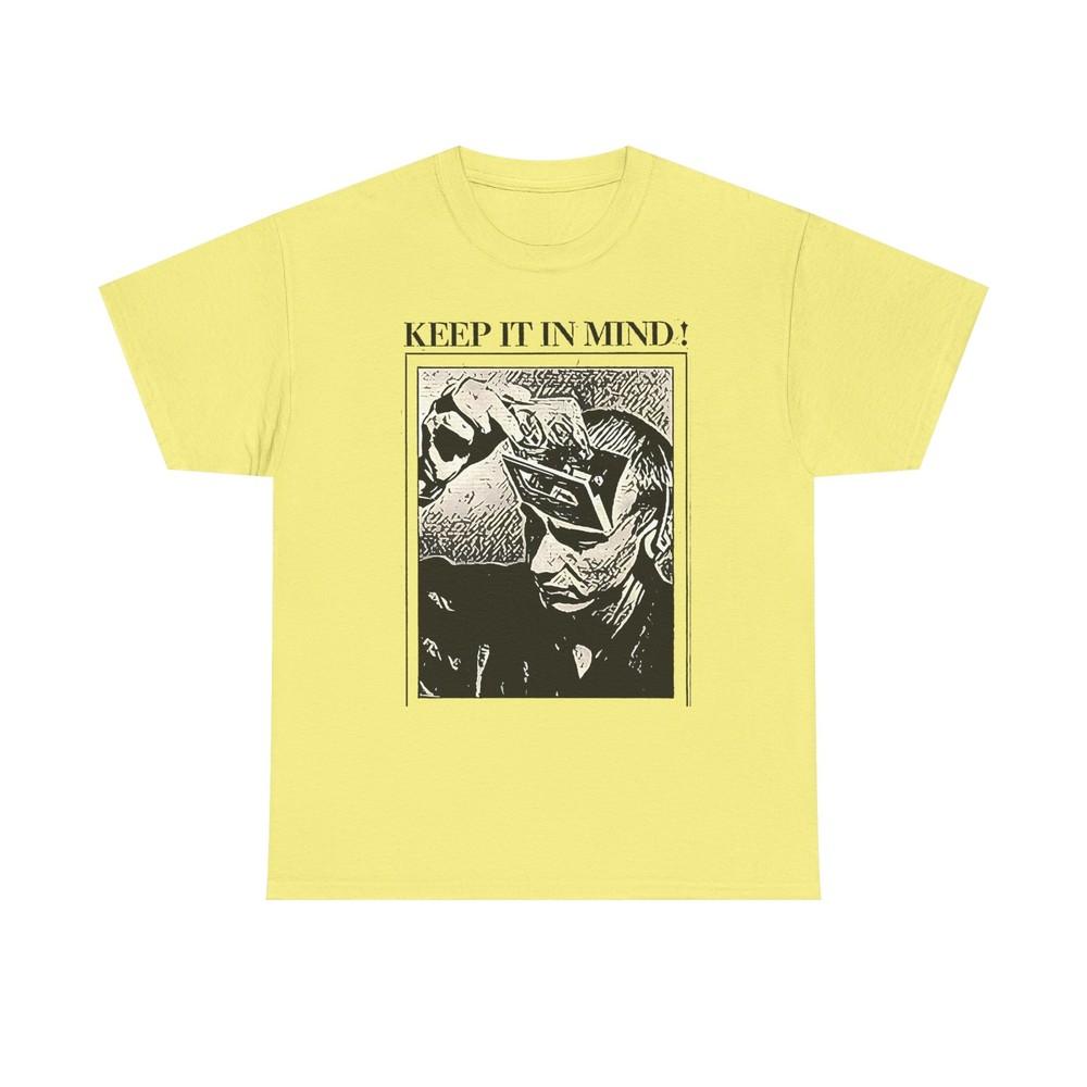 

Brian Eno Keep It In Mind Graphic Print Short Sleeve Unisex Heavy Cotton Art Tee XL