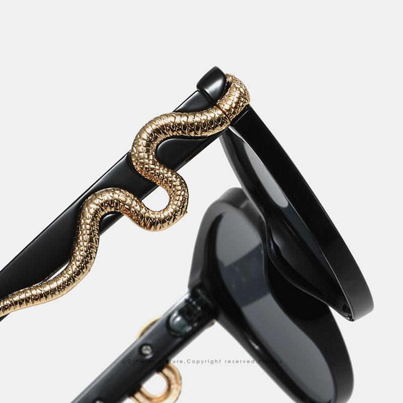 Vintage Y2K Cat Eye Gold Snake Sunglasses Women Men Punk Sexy Luxury Designer Shades UV400