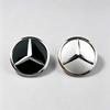 60mm Round Wheel Hub Center Caps With Three Pointed Star Badge 2 Colors Optional Fit Mercedes-Benz C-Class E-Class S-Class GLC A