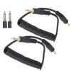 2Pcs Universal Type Digital Camera 3.5mm‑6.35mm Synchronization Connecting Line Cable Set