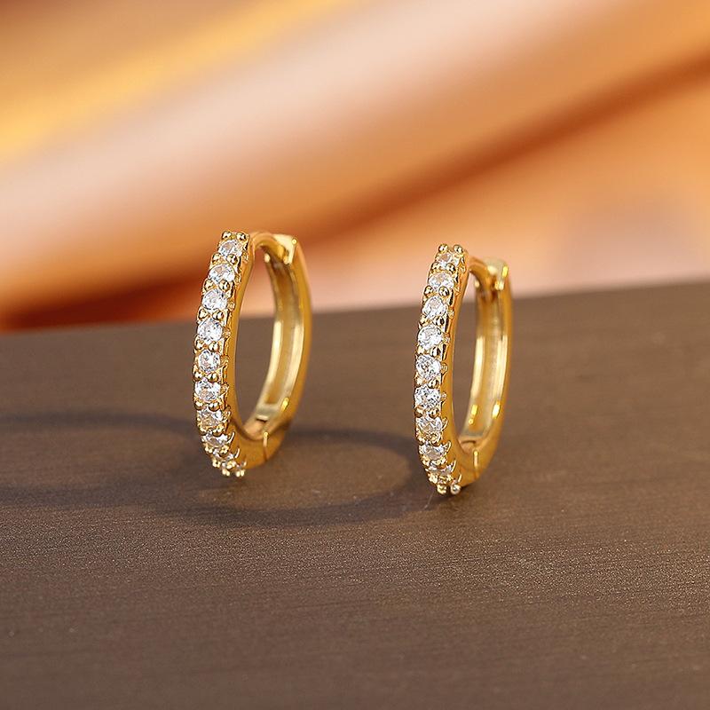 Ear Bone Earrings, Small Circles, Women S Gold-Plated Earrings, Exquisite Earrings, Temperament, Earrings, Earrings золотой