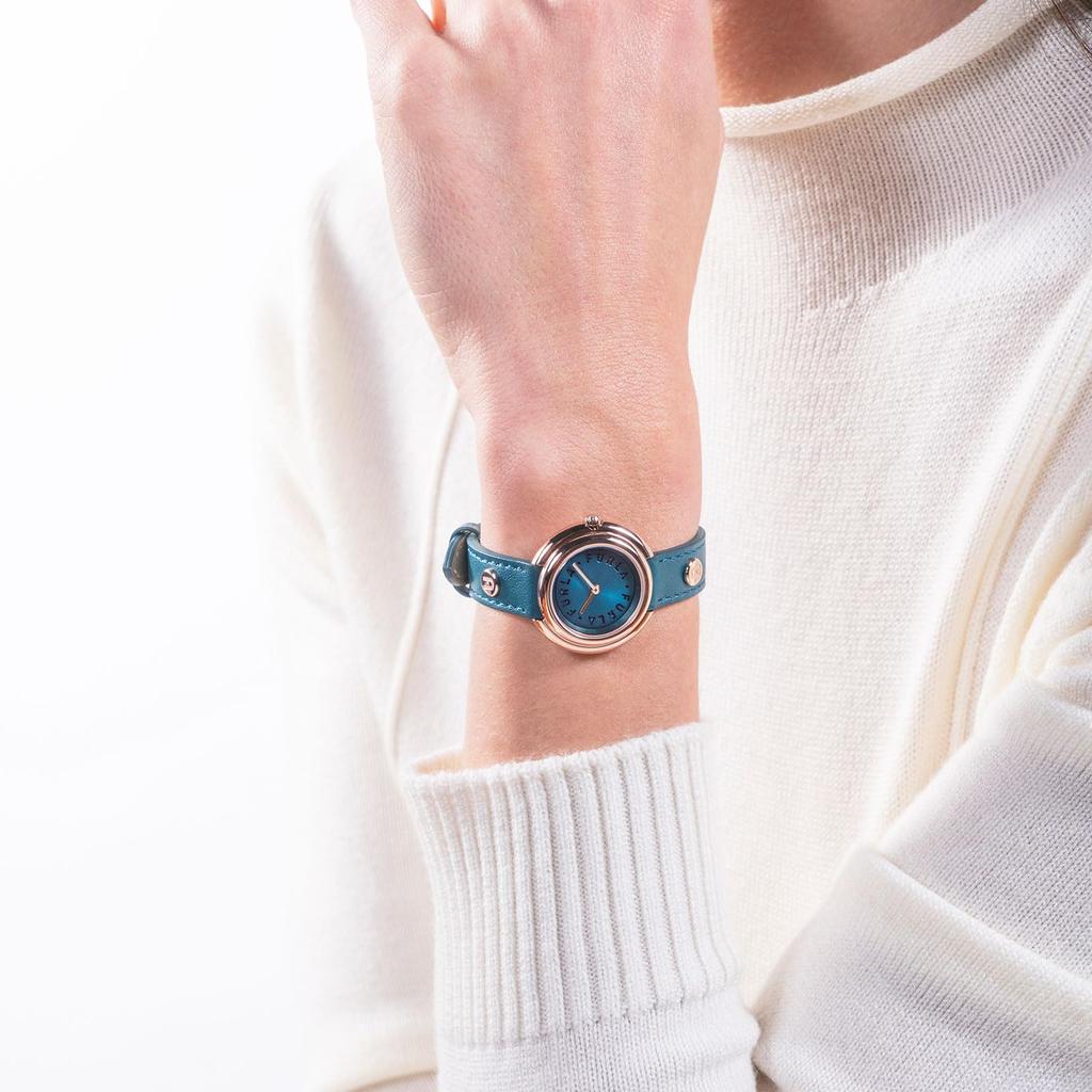 Watch FURLA ICONSHAPE Blue Green Dial Stainless Steel Quartz Watch Jewelry Accessory WW00031007L3 Blue [Furla] 27.5MM Women's