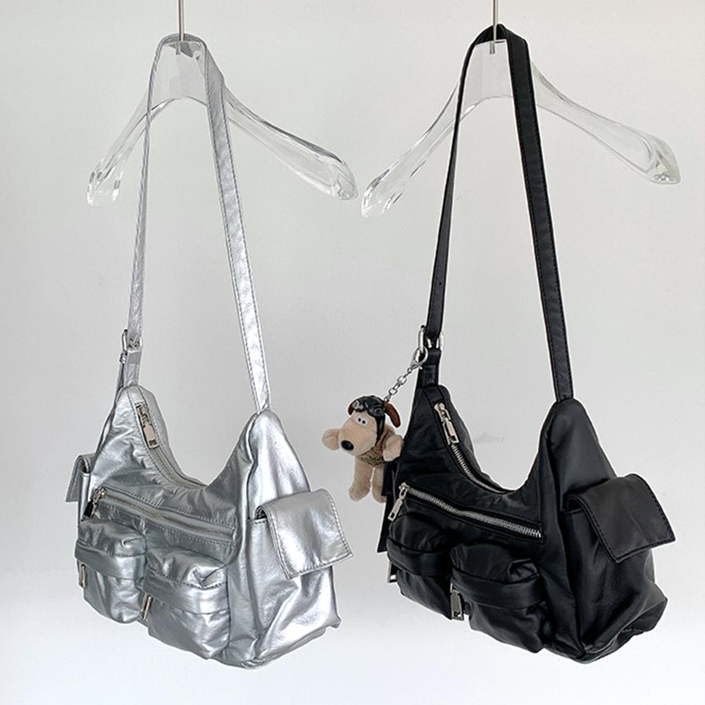 Women Retro Shoulder Bag Large Capacity PU Satchel Sling Bag Versatile Top Handle Bag Crossbody Hobo Bag Girl Stylish Purse