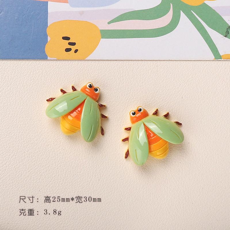 

10 шт. Мультяшные смоляные милые пчелы, бабочки, улитки, стрекозы серия плоское дно скрапбукинг DIY ювелирные изделия заколки для волос чехол для телефона