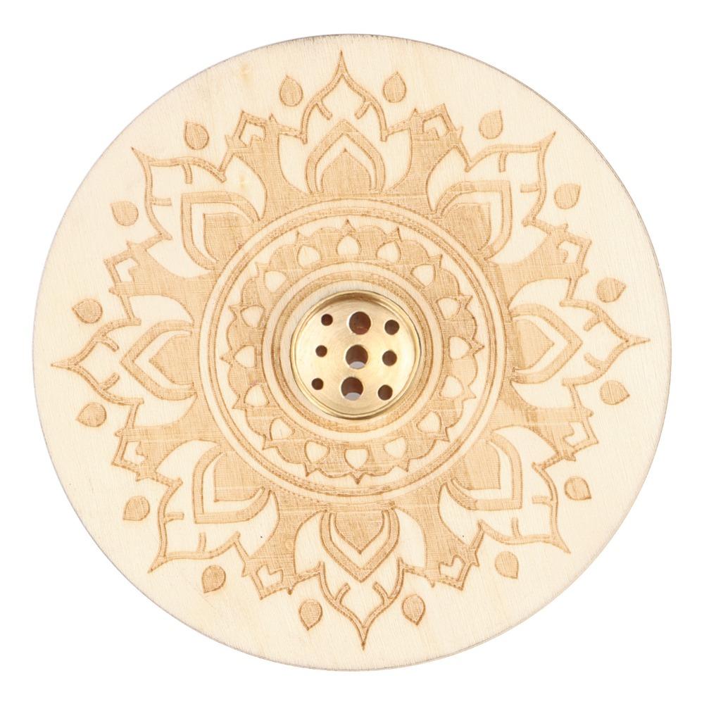 

Wood Incenses Holder 10cm with 9 Different Holes Aroma Stand Room Fragrance Accessories Burner Incense Holder Home Supplies
