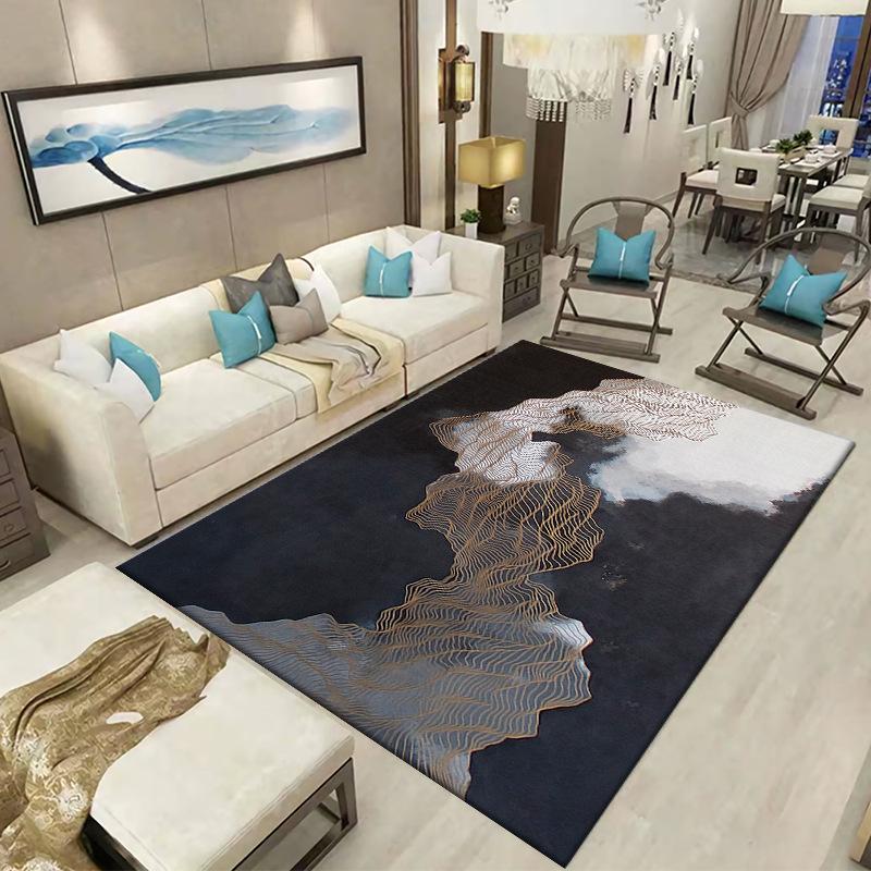 Tapete de Sala de Estar Estilo Chinês Novo Mesa de Centro Sofá Tapete Estilo Chinês Lavagem a Tinta Montanha Tapete Quarto Tapete de Chão