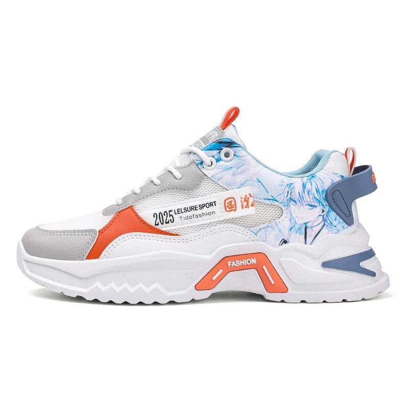 Trendy Sports Shoes For Teens New Arrival Spring 2025 Breathable Running Shoes With Thick Sole For Men Casual Athletic Shoes