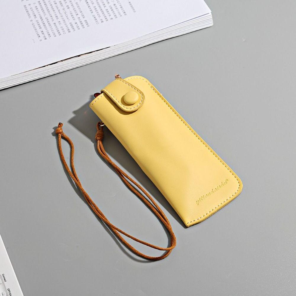 Trwałe skórzane etui Saszetka Etui na okulary Jednokolorowe Pudełko ochronne Saszetka na okulary przeciwsłoneczne