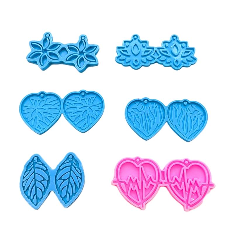 

Earrings Epoxy Resin Mold Silicone Earring Mold Jewelry Resin Silicone Molds for Earring,Jewellery Making Pendant Craft 1