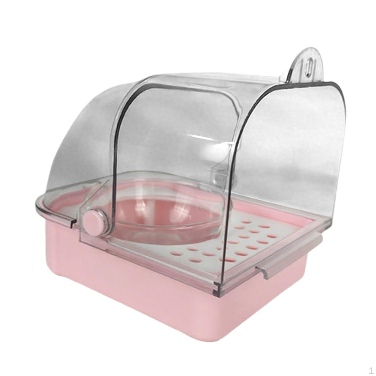 

Поилка для птиц с клеткой-кормушкой, аксессуары, портативная, многофункциональная, поилка, миска для корма, домик для розовый