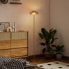 LED Floor Lamp Living Room, Floor Light with 3000K Warm Light, Foot Switch, 25 X 25 X 134 Cm, Brass