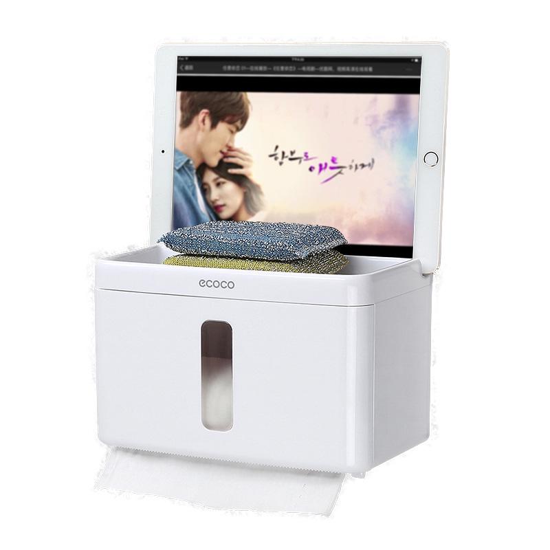 Punch-Free Waterproof Wall-Mounted Tissue & Paper Roll Holder