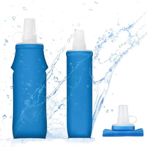Kasanidika Running Bottles (250ml & 500ml) Collapsible Soft Hydration Bottle with Wide Mouth and Dustproof Cap, Lightweight and Easy to Carry, Perfect