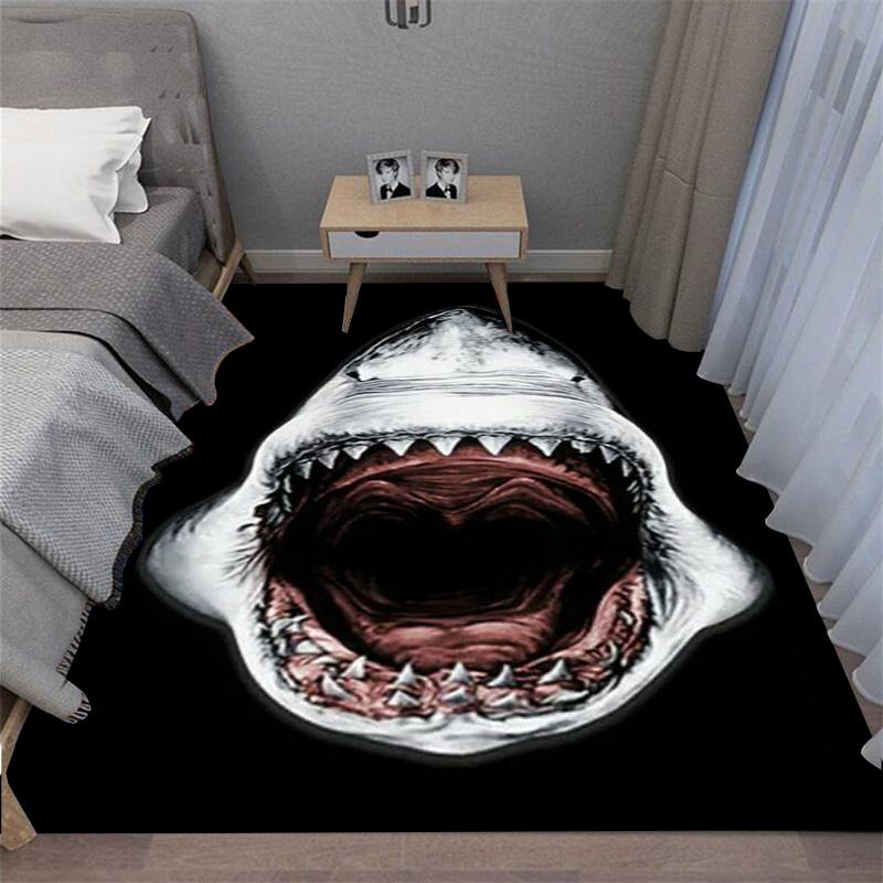 Furchterregender Weißer Hai Weißer Hai Weißer Tod Teppich Bodenmatte Fügt jedem Raum einen großartigen Blickfang hinzu