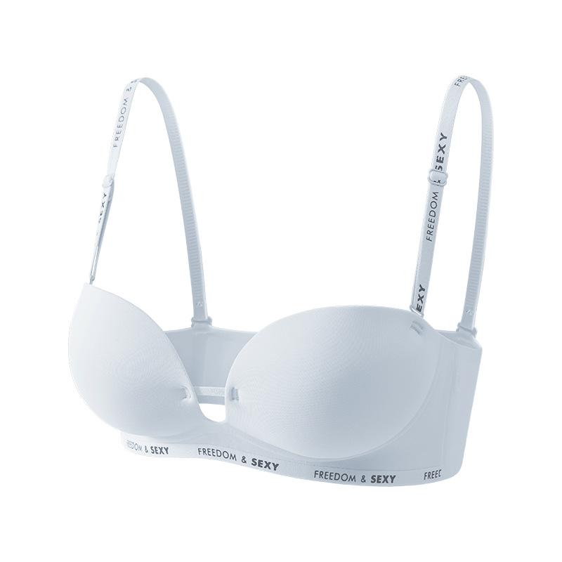 Invisible Strapless Underwear Fashion Letters Wear Seamless Small Breasts Gather and Show Large Bra Cover