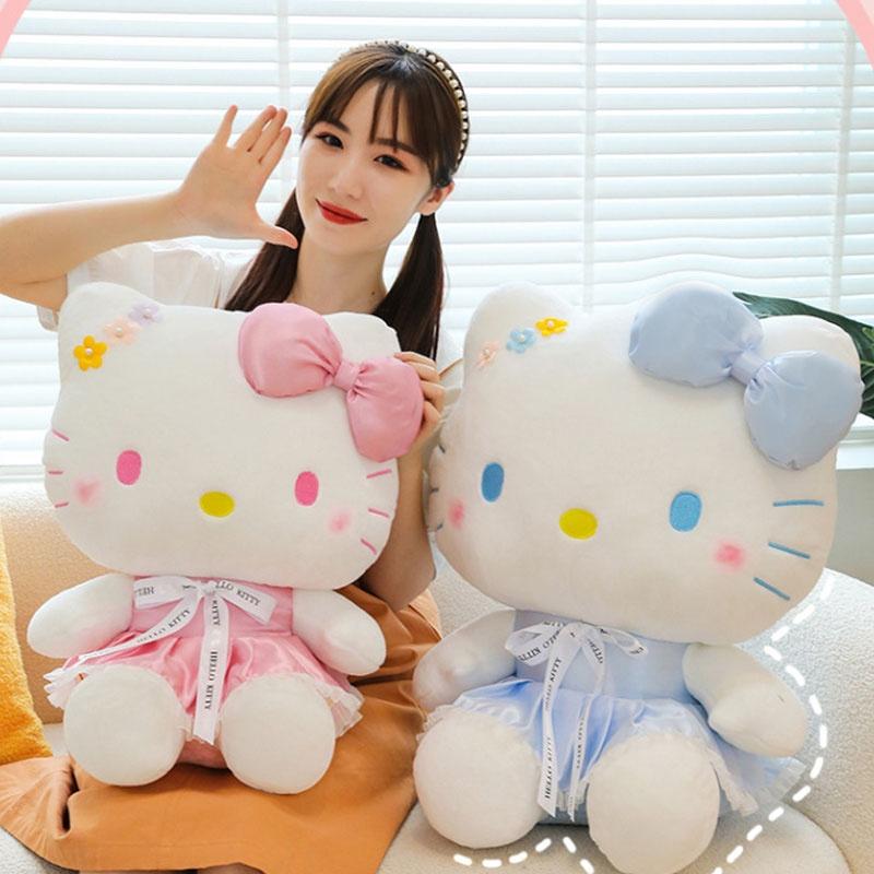 Cute Flower Kt Cat Plush Doll Wholesale Stuffed Toy Katie Cat Doll Collectible Gift